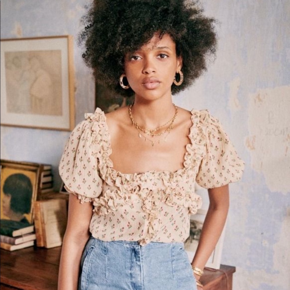 Sezane Wood Top